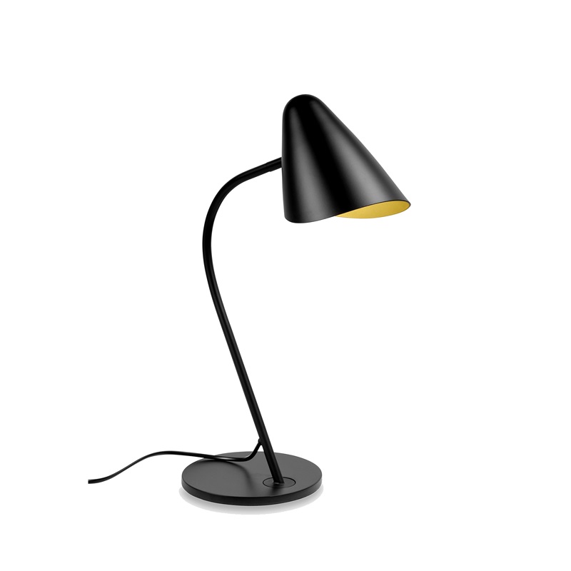Black And Gold Desk Lamp With Metal Adjustable Shade R&S Robertson