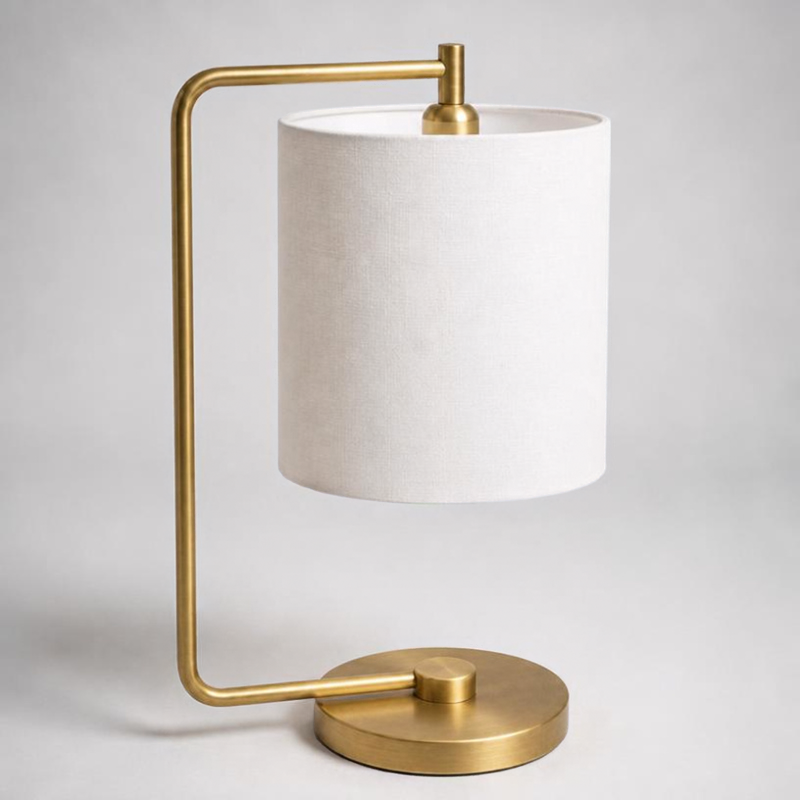 Satin Brass G Shaped Desk Lamp