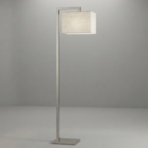 L Shape Floor Lamp in Brushed Nickel