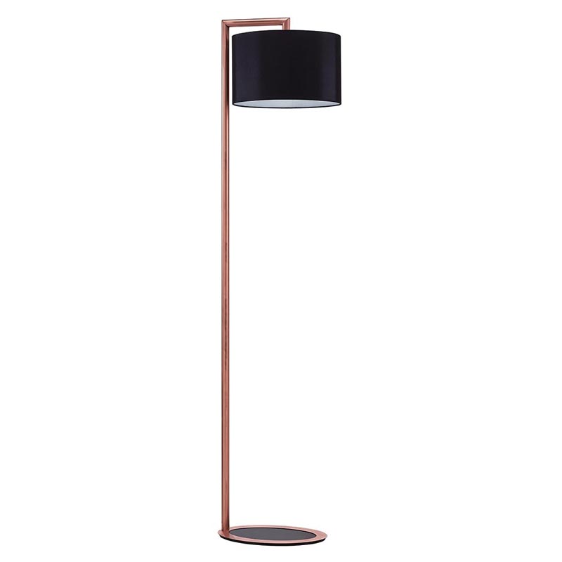 Satin Copper Floor Lamp With Black, Floor Lamp With Shade Uk