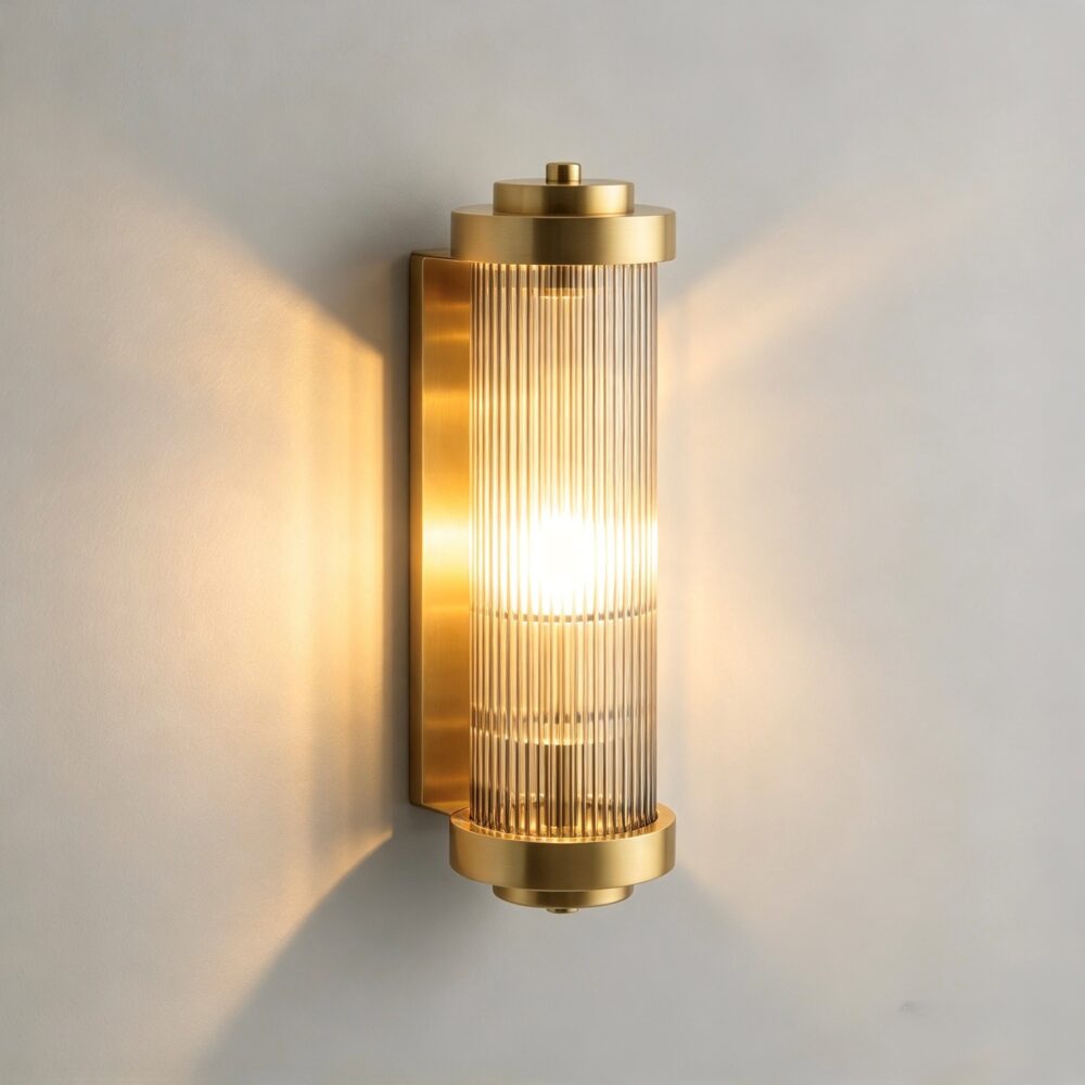 Small Royal Wall Light in Satin Brass