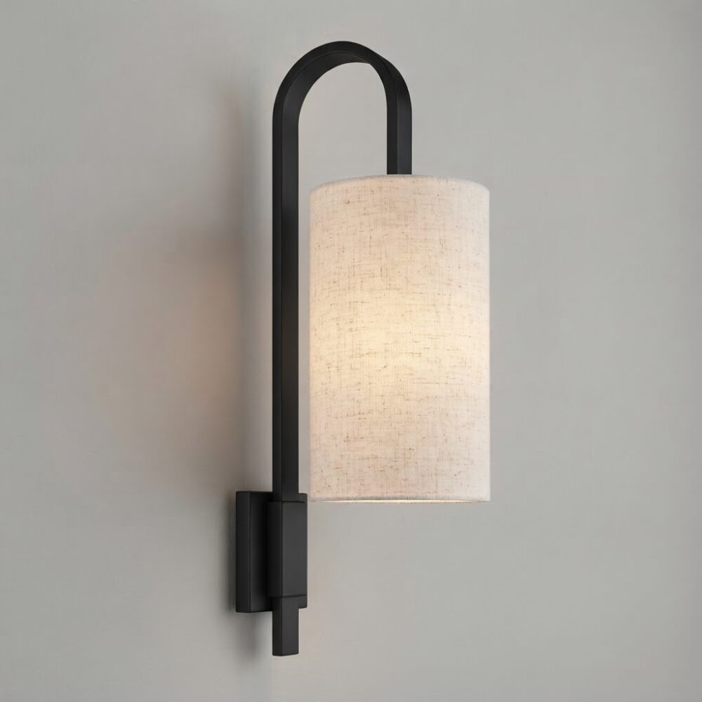 Andrew Wall Light in Matt Black