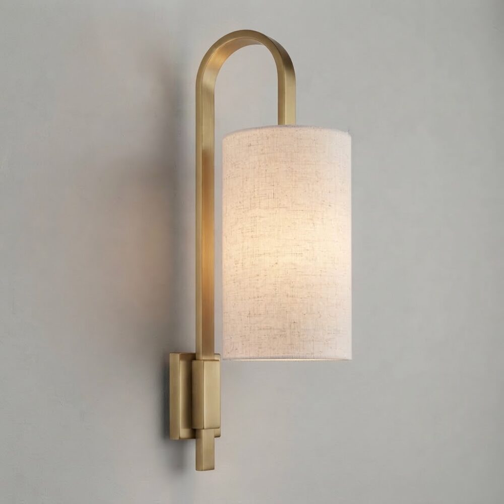 Andrew Wall Light in Satin Brass