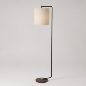 G Shape Floor Lamp in Brushed Bronze + Brushed Brass