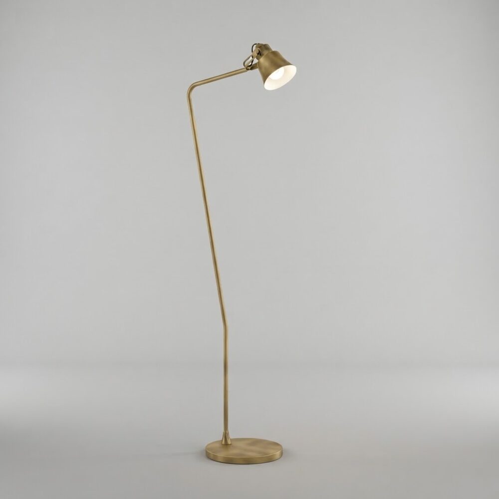 Belle Floor Lamp in Burnished Brass