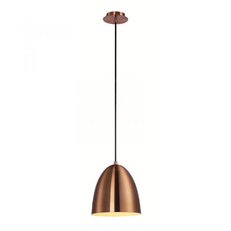 Brushed Copper Domed Pendant - R&S Robertson