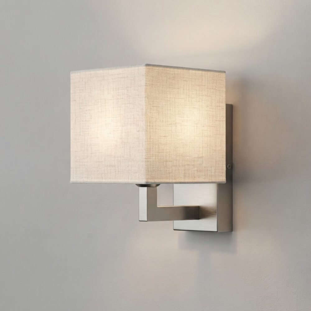 L Shape Wall Light in Brushed Nickel