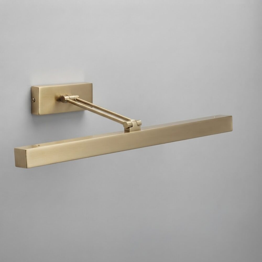 Small Edward LED Picture Light In Brushed Brass