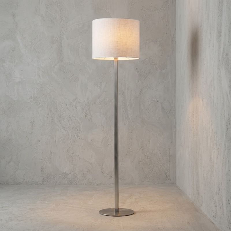 Robert Floor Lamp in Brushed Nickel