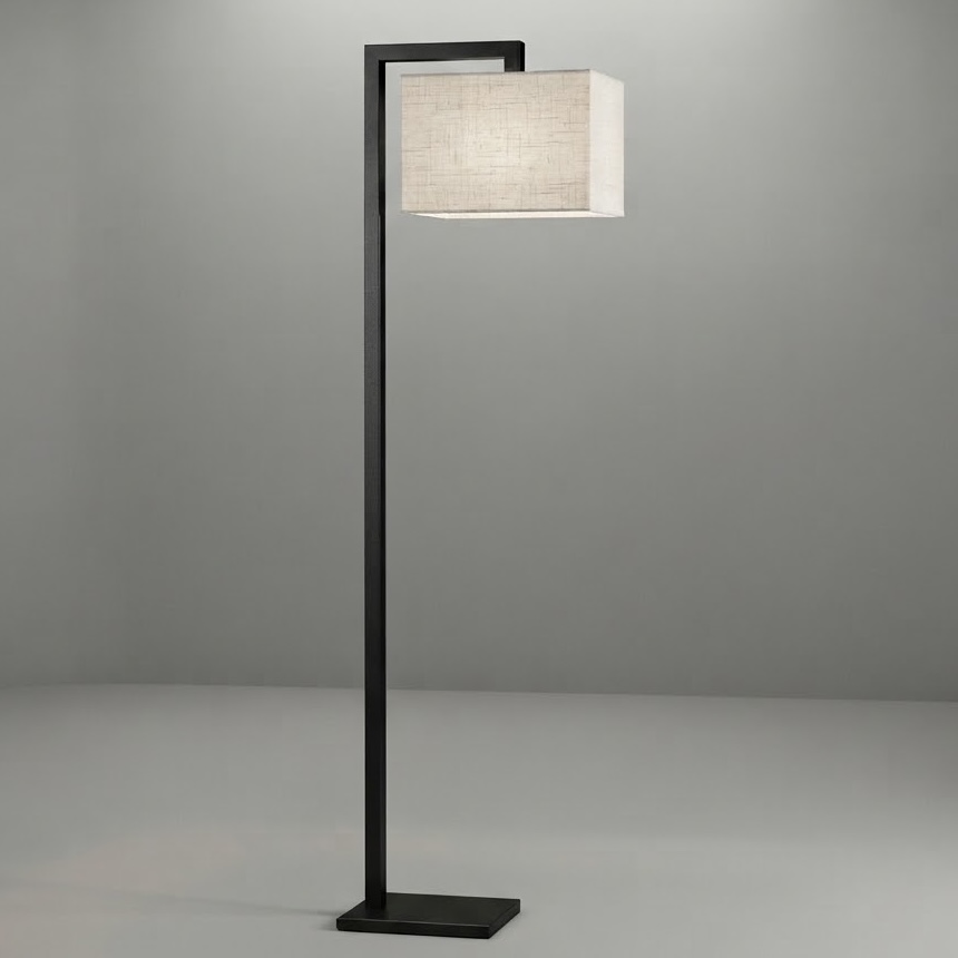 L Shape Floor Lamp in Matt Black