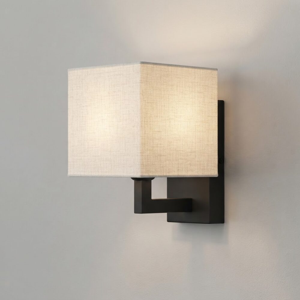 L Shape Wall Light in Matt Black