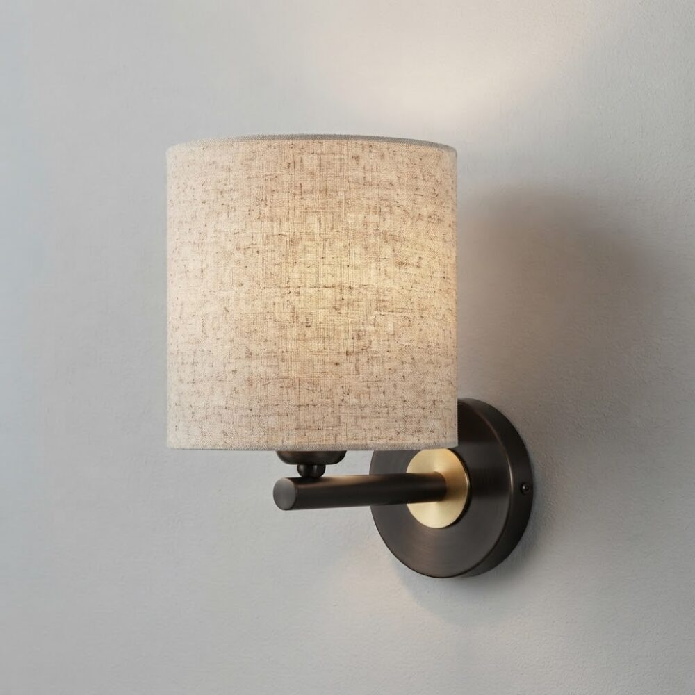 Maxine Wall Light in Brushed Bronze + Brushed Brass