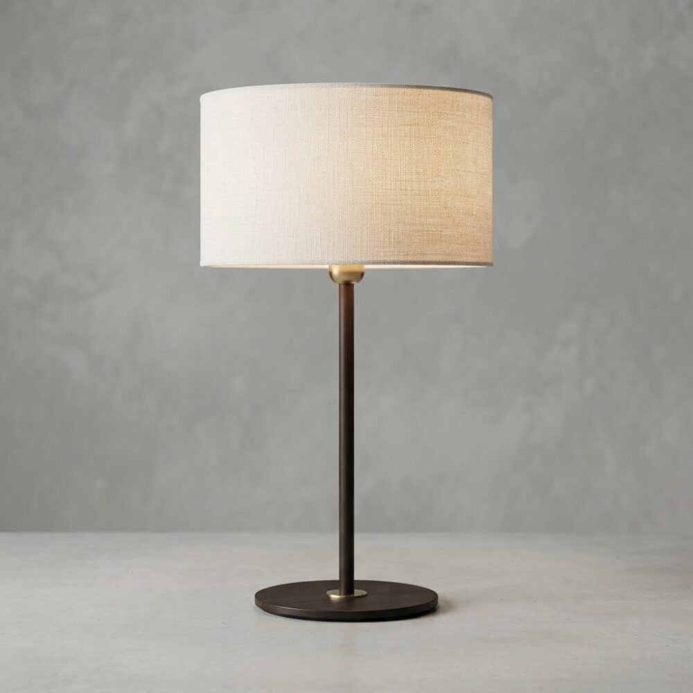 Maxine Table Lamp in Brushed Bronze + Brushed Brass