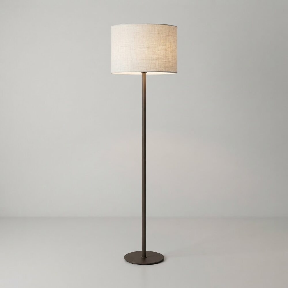 Maxine Floor Lamp in Brushed Bronze + Brushed Brass