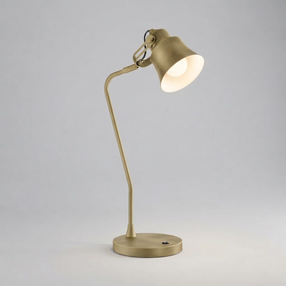 Belle Desk Lamp in Burnished Brass