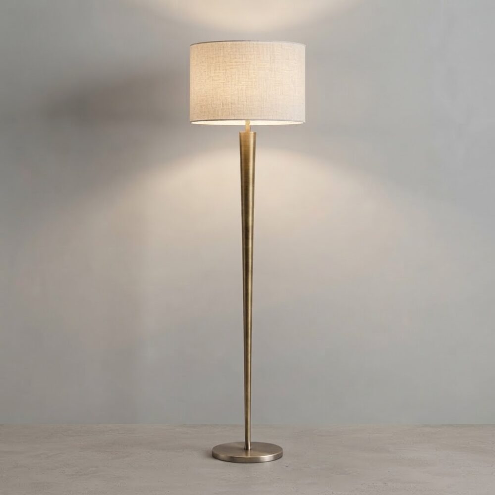Point Floor Lamp in Burnished Brass