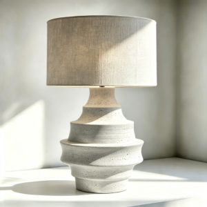 Conch Ceramic Table Lamp in Stone Effect