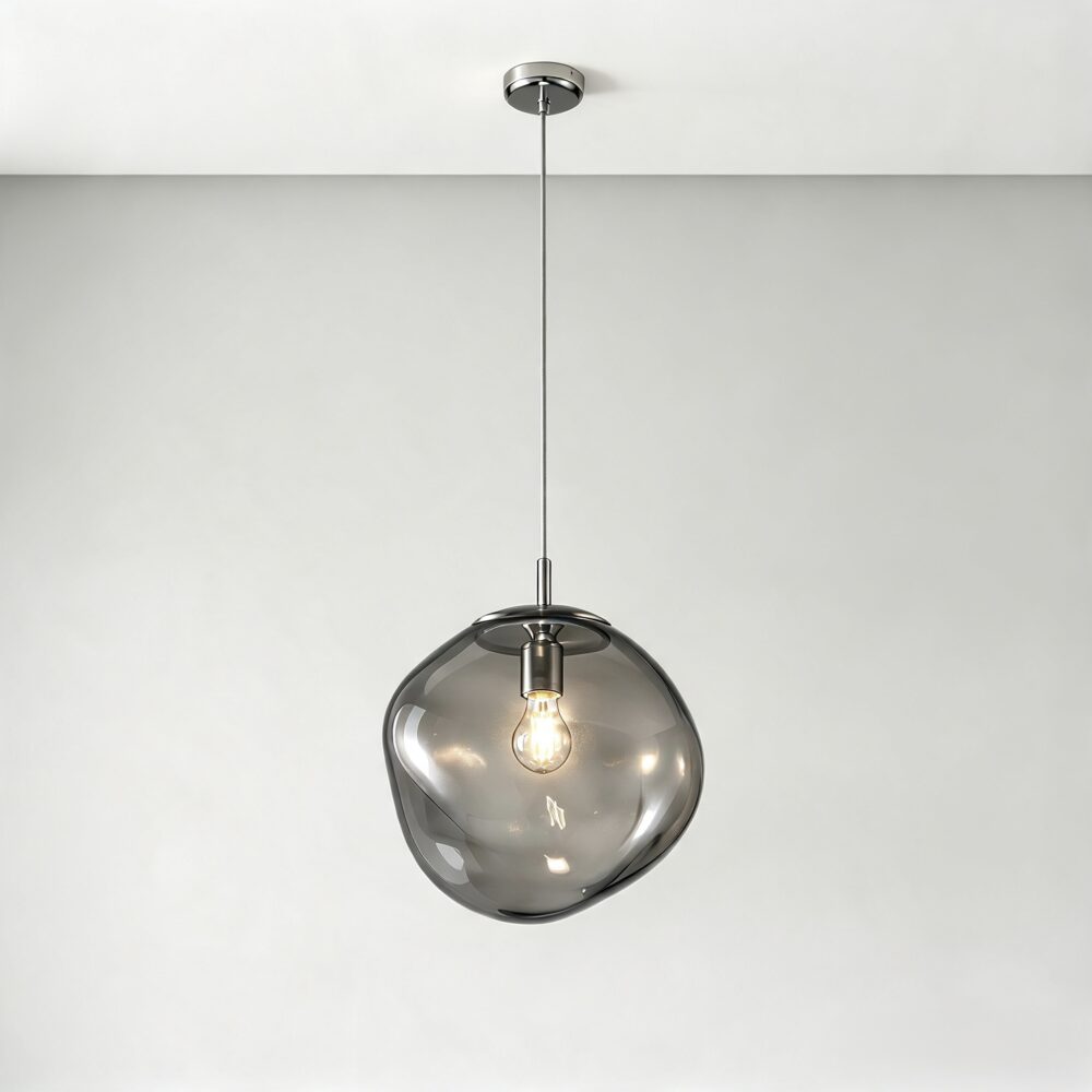 Large Fuse Pendant with Smoke Glass