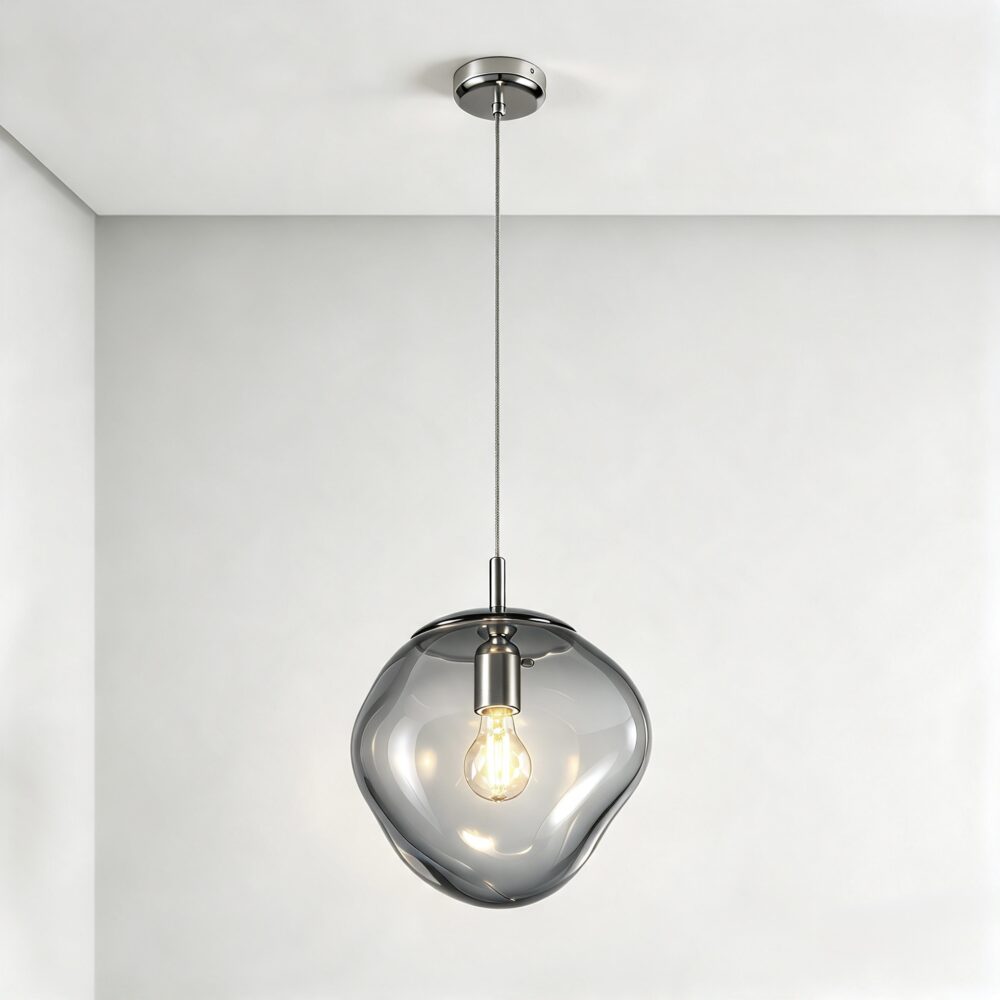 Medium Fuse Pendant with Smoke Glass