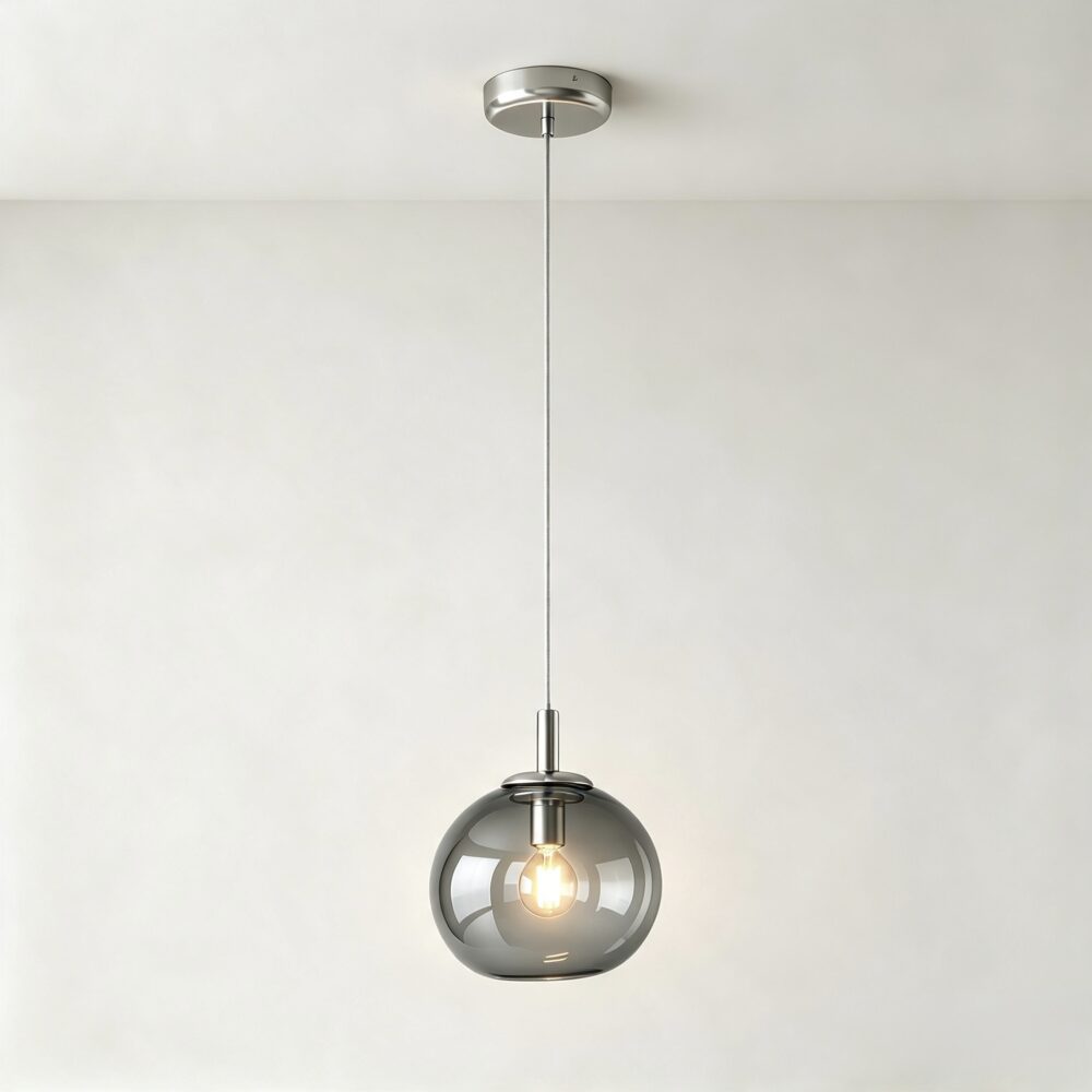 Small Fuse Pendant with Smoke Glass