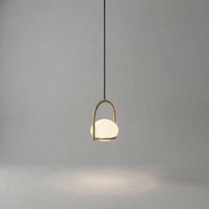 Kettle Pendant in Matt Gold