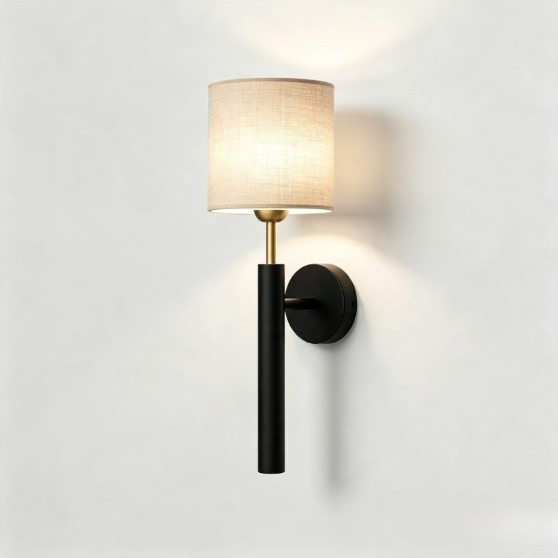 Step Wall Light in Matt Black + Satin Brass