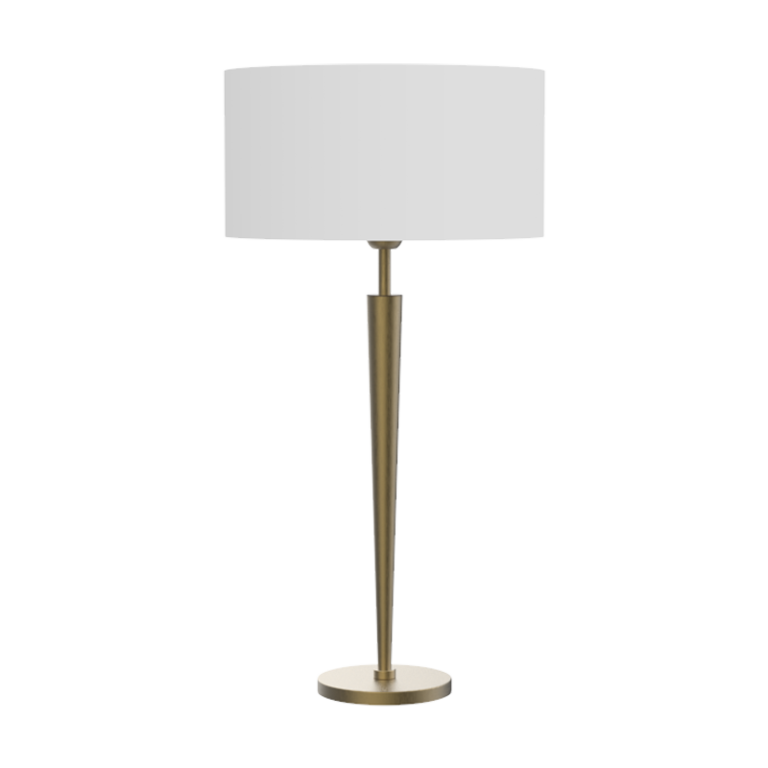 Burnished Brass Table Lamp with Tapered Stem R&S Robertson