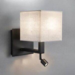 Elizabeth Wall Light with LED Reading Light in Matt Black