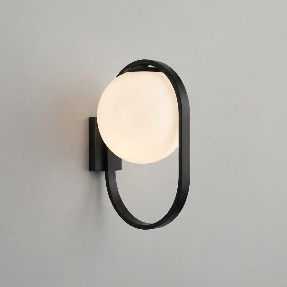 Magic Loop Wall Light in Matt Black