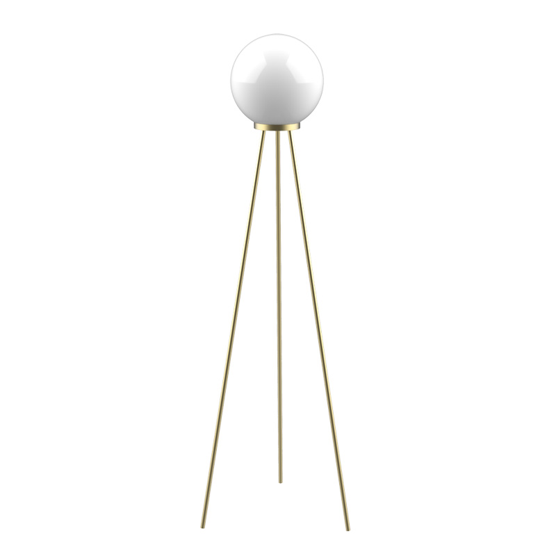 Champagne Floor Lamp with Bubbled Murano Glass Dome R&S Robertson