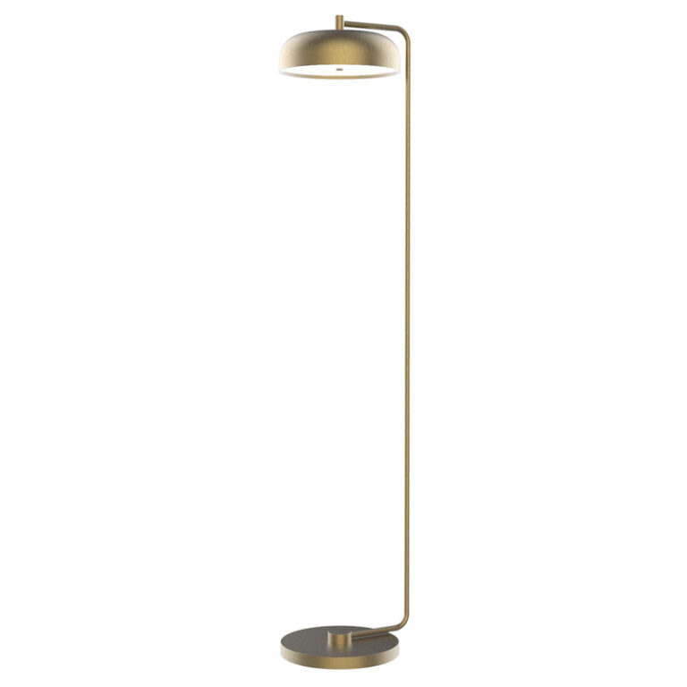Burnished Brass Floor Lamp with Dome Shade R&S Robertson