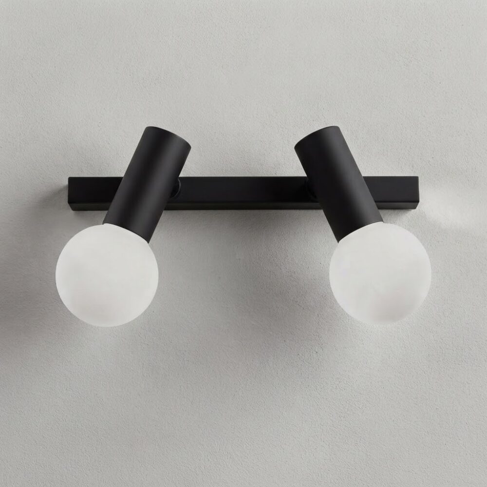 Tee Twin Wall Light in Black