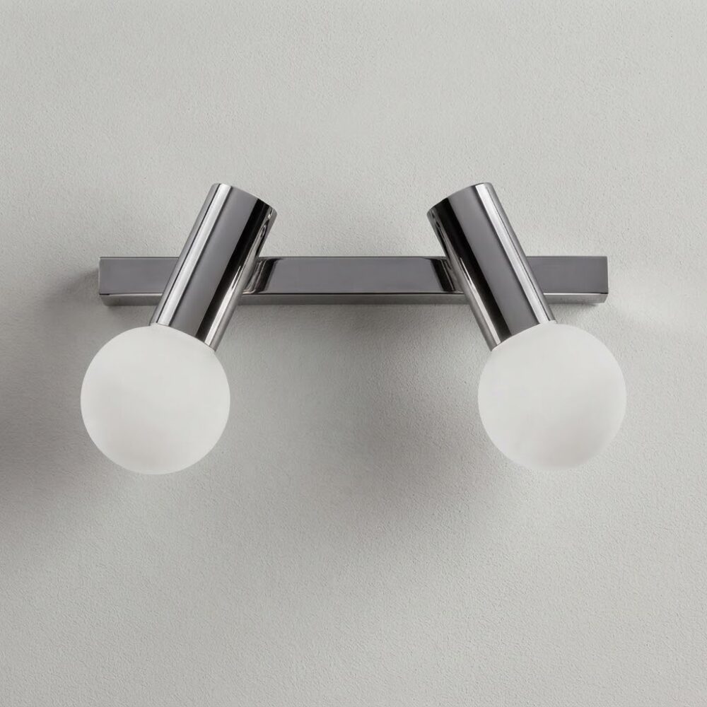 Tee Twin Wall Light in Polished Chrome