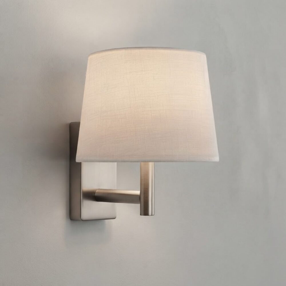 Elbow Wall Light in Satin Nickel