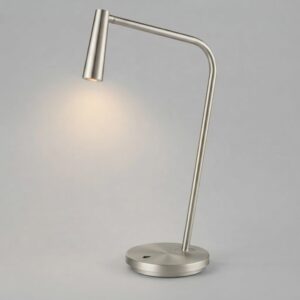 Candle LED Desk Lamp in Satin Nickel