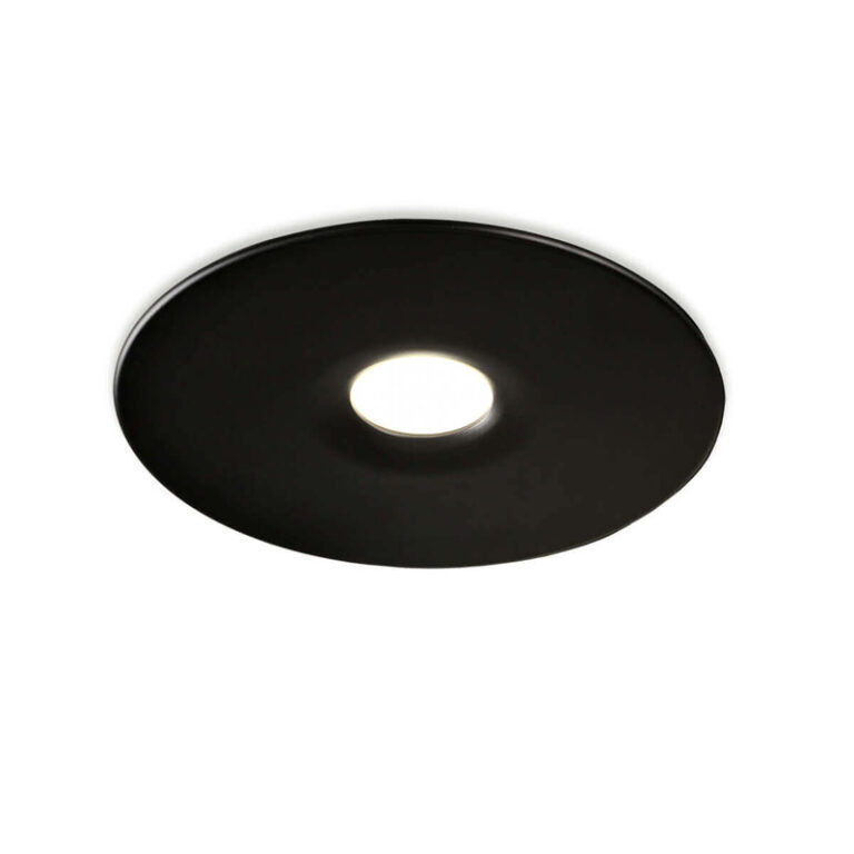 Black LED Textured Disc Ceiling Light - R&S Robertson