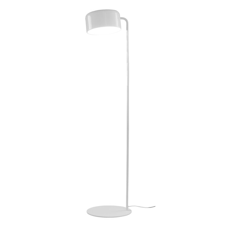 White Adjustable Metal Floor Lamp R&S Robertson