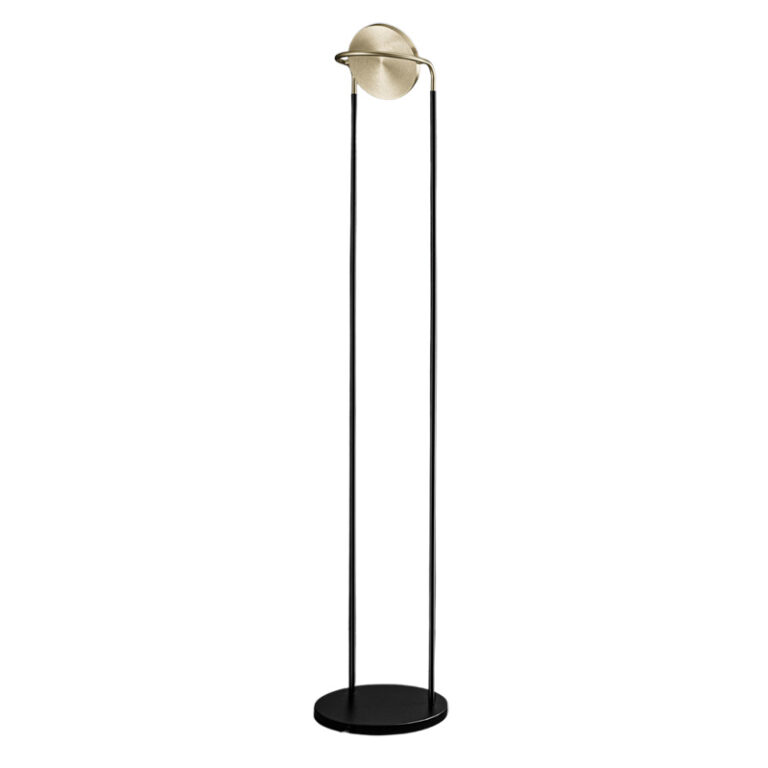 Champagne and Black Adjustable LED Floor Lamp R&S Robertson