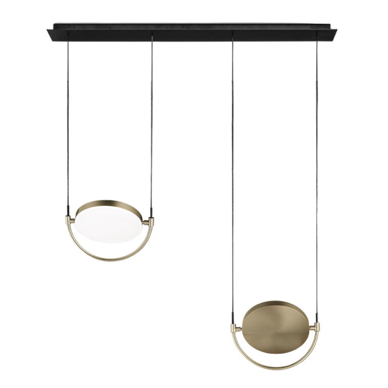 Champagne and Black Adjustable Twin Pendants - R&S Robertson
