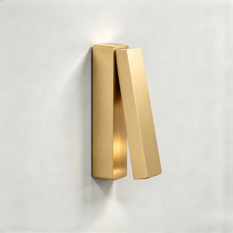 Fold LED Reading Light in Matt Gold