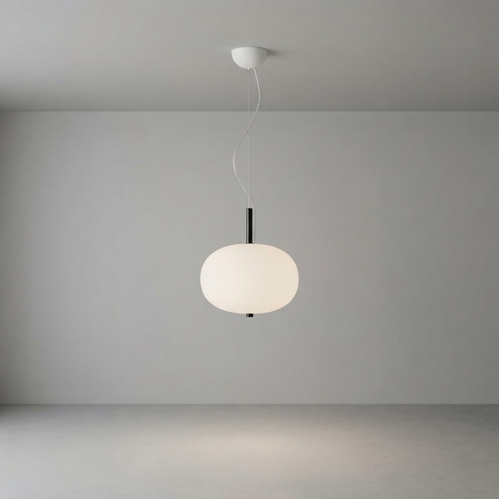 Medium Apple LED Pendant in Dark Ash Wood