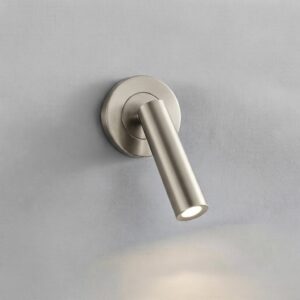 Small Candle LED Reading Light in Satin Nickel
