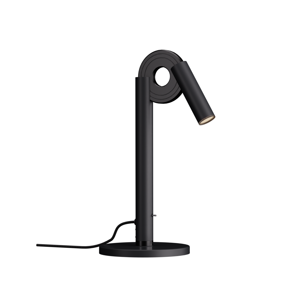 Paris Desk Lamp in Super Matt Black and Gloss Black