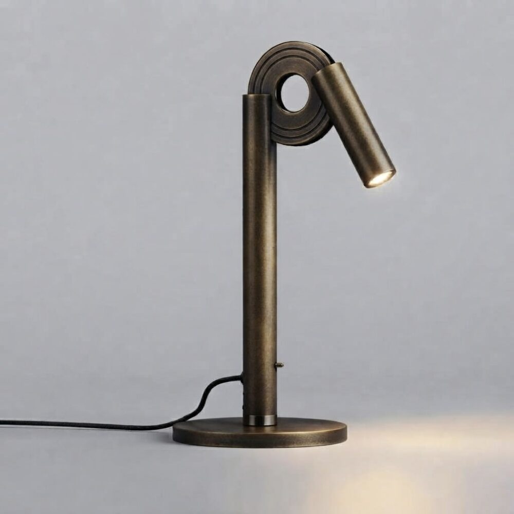 Paris Desk Lamp in Burnished Brass