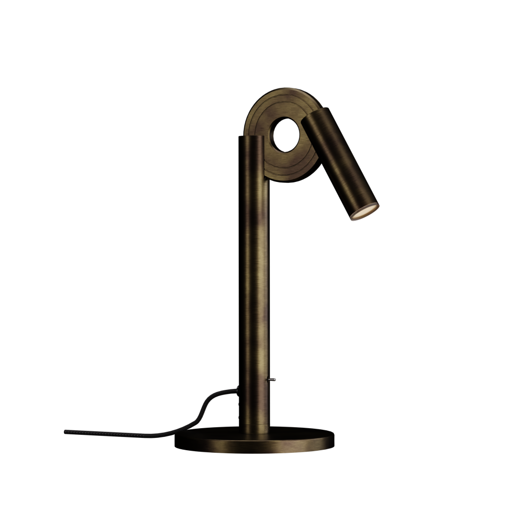 Paris Desk Lamp in Burnished Brass