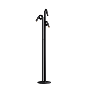 Paris Floor Lamp in Super Matt Black and Gloss Black