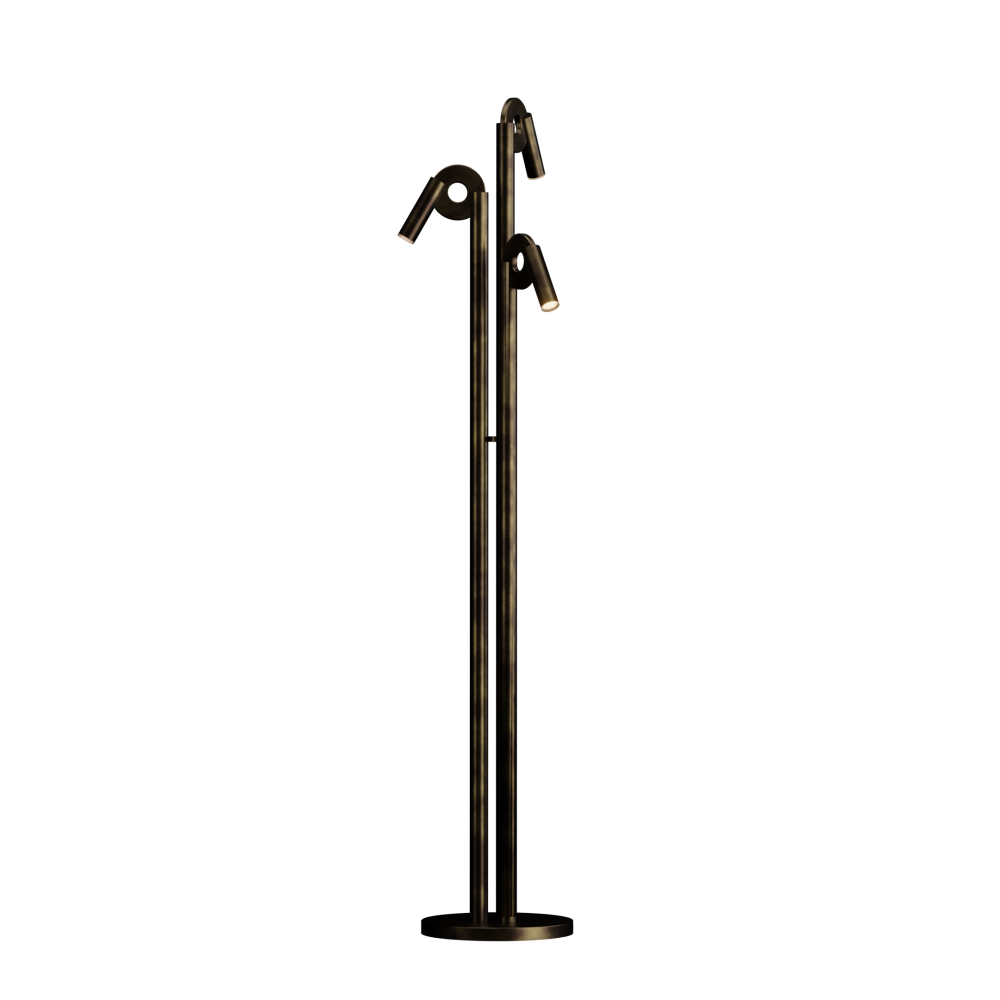 Paris Floor Lamp in Burnished Brass