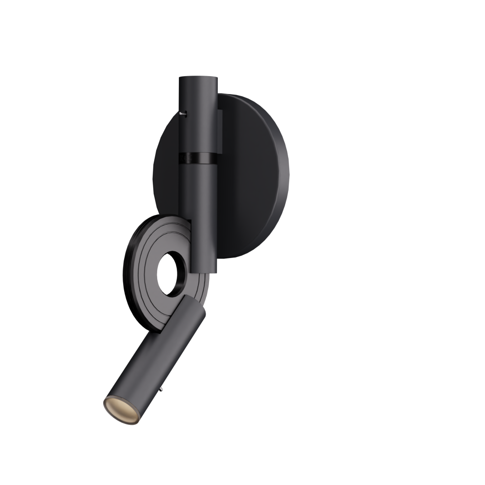 Paris LED Reading Light in Super Matt Black and Gloss Black