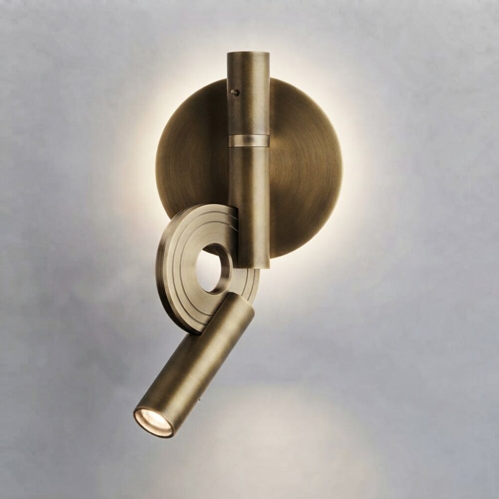 Paris LED Reading Light in Burnished Brass