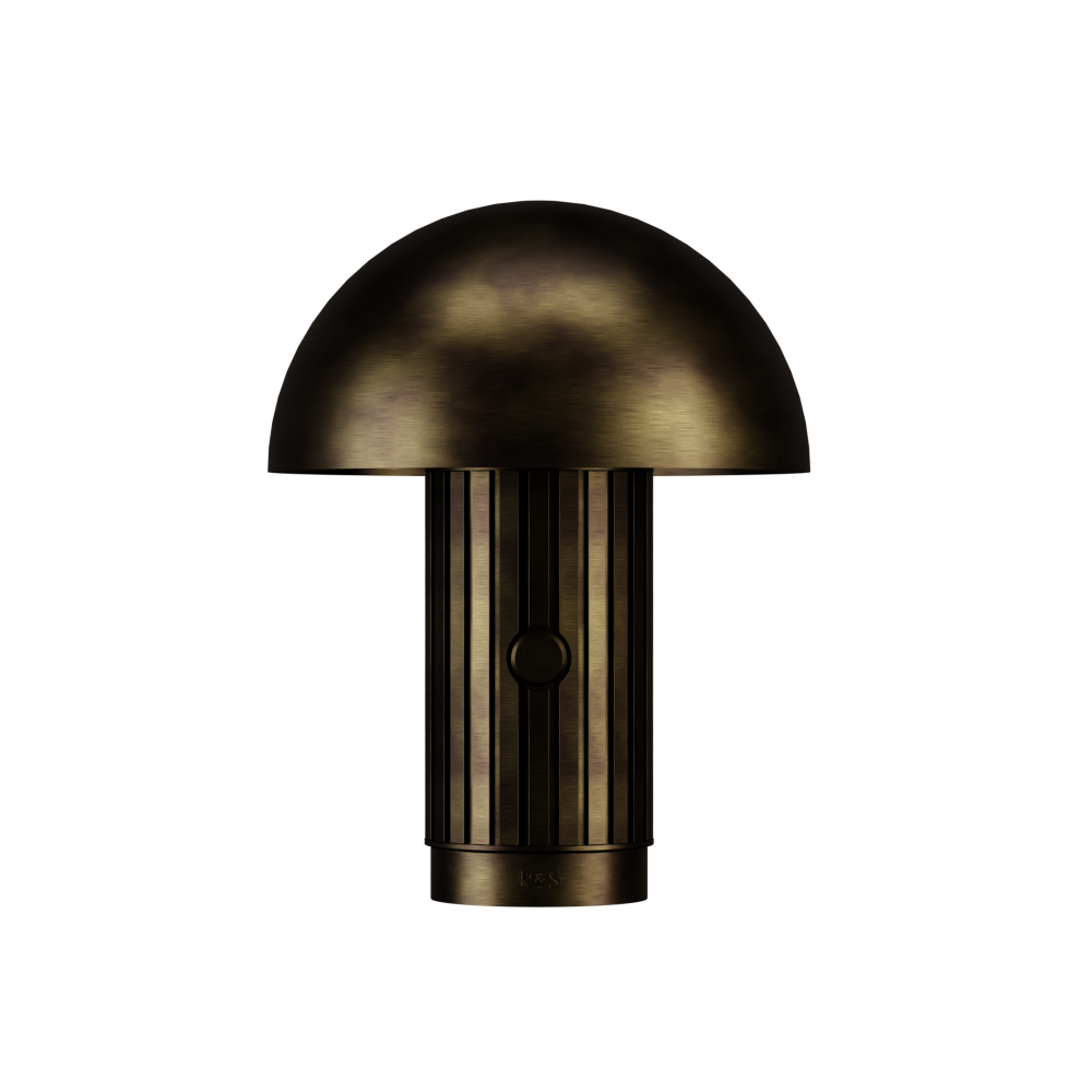Phi Table Lamp in Burnished Brass